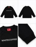 WHITE COFFEE Logo Raglan Long Sleeve – Black