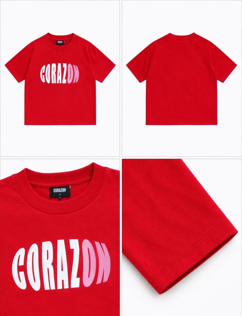 CORAZON Logo T-Shirt – Red