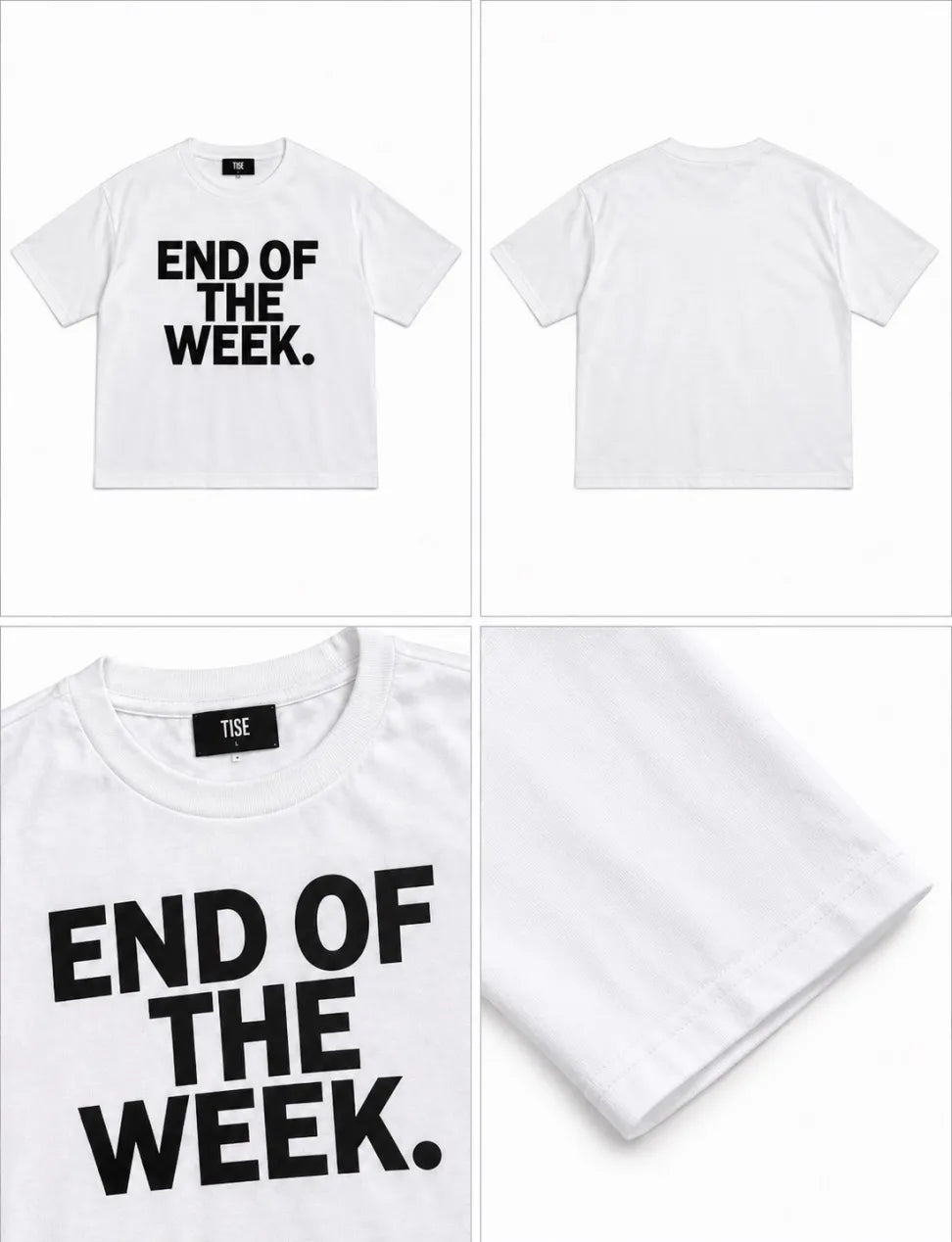 END OF THE WEEK Logo T-Shirt – White