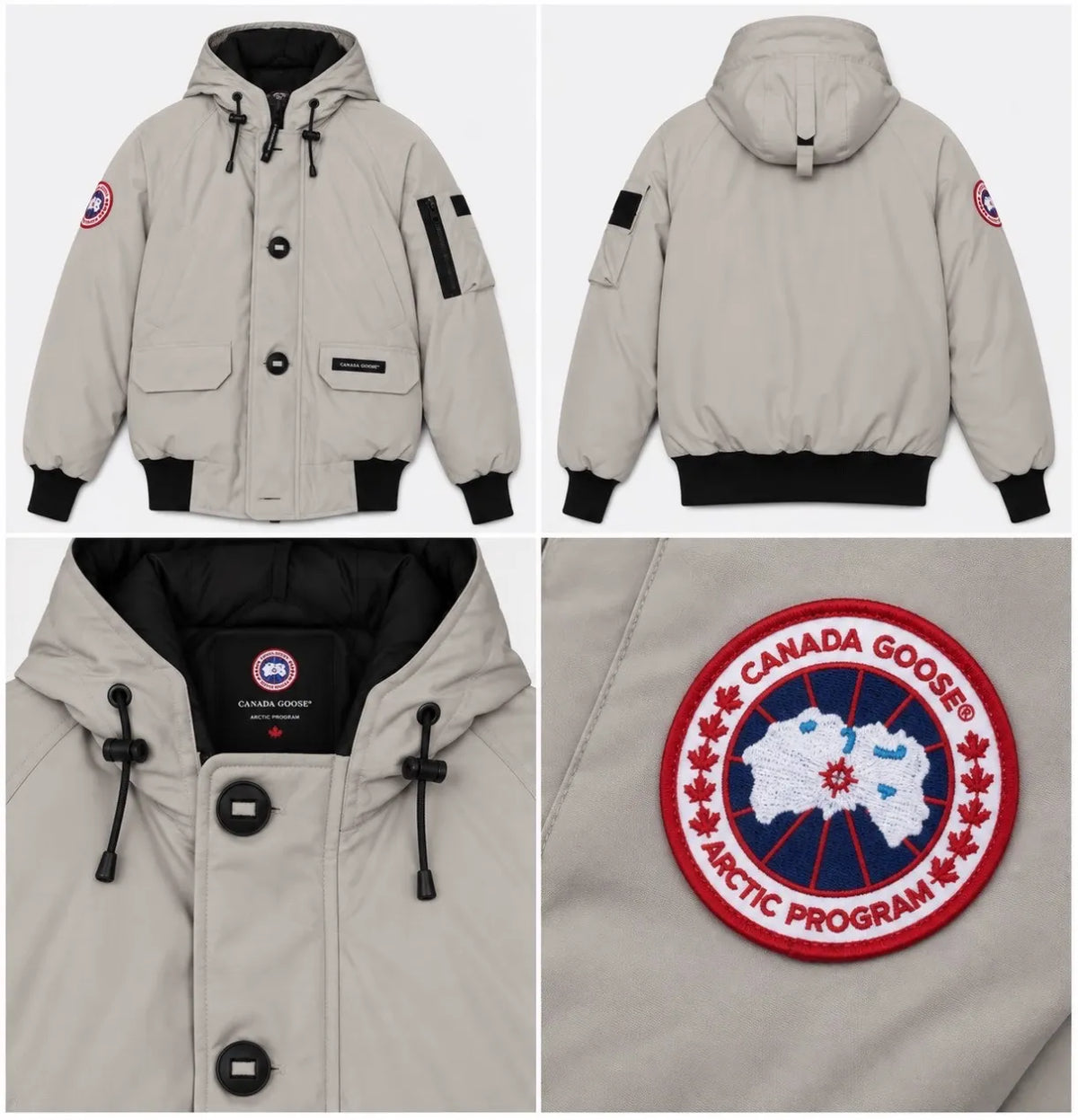 Canada Goose Hooded Bomber Jacket – Grey