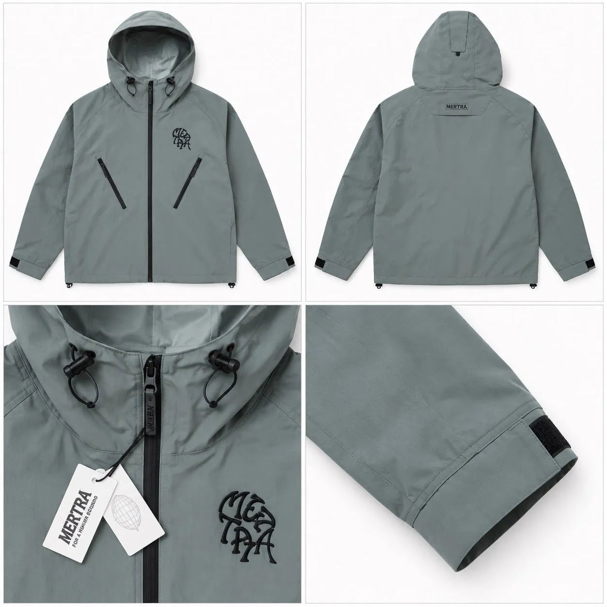Mertra V1 Monogram Shell Jacket – Grey