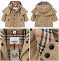 Burberry Check-Lined Hooded Trench Jacket – Beige