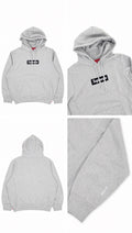 Supreme Cross Box Logo Hoodie black front and back