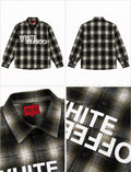 WHITE COFFEE Logo Flannel Shirt – Olive