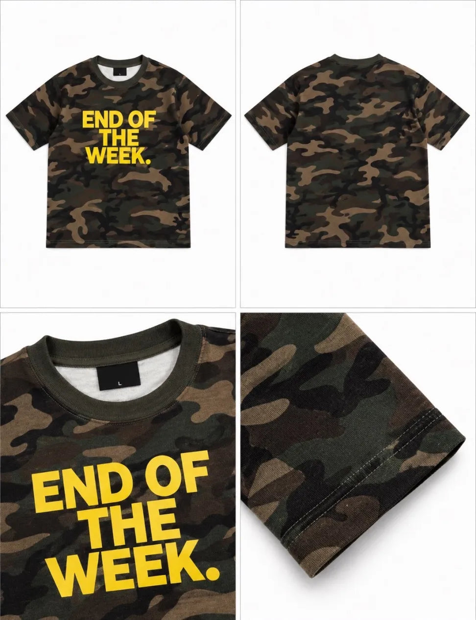 END OF THE WEEK Logo T-Shirt – Camo
