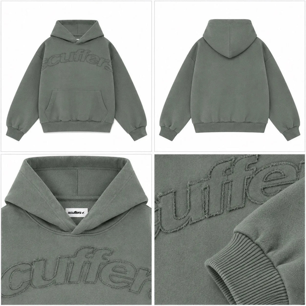 Scuffers Zip Hoodie – Light Grey