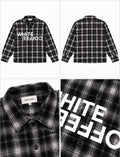 WHITE COFFEE Logo Flannel Shirt – Black