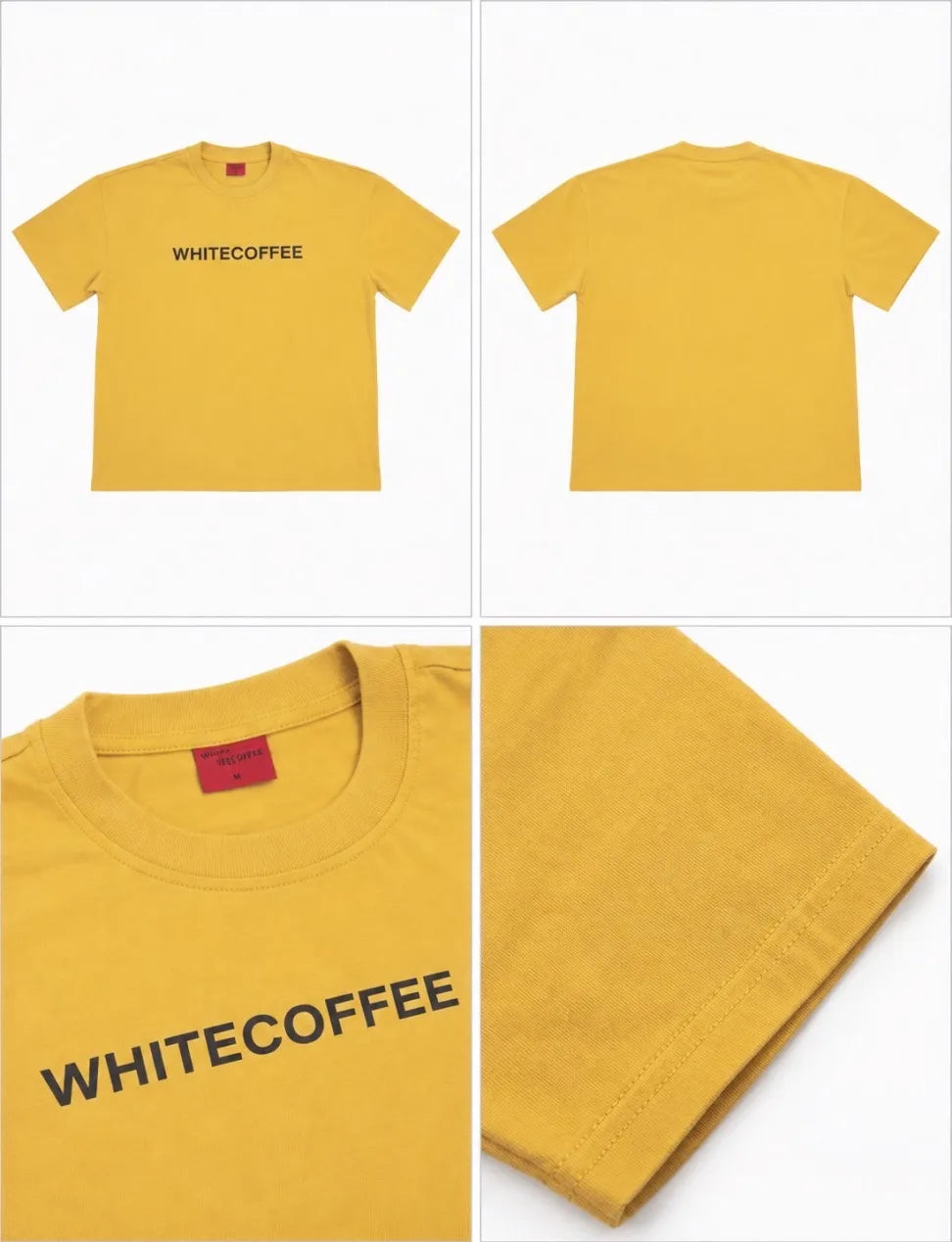 WHITE COFFEE Logo T-Shirt – Yellow