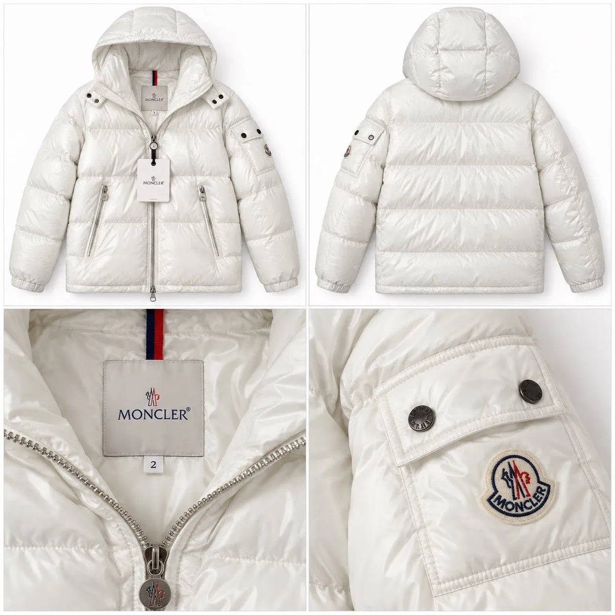 Moncler Hooded Puffer Jacket – White