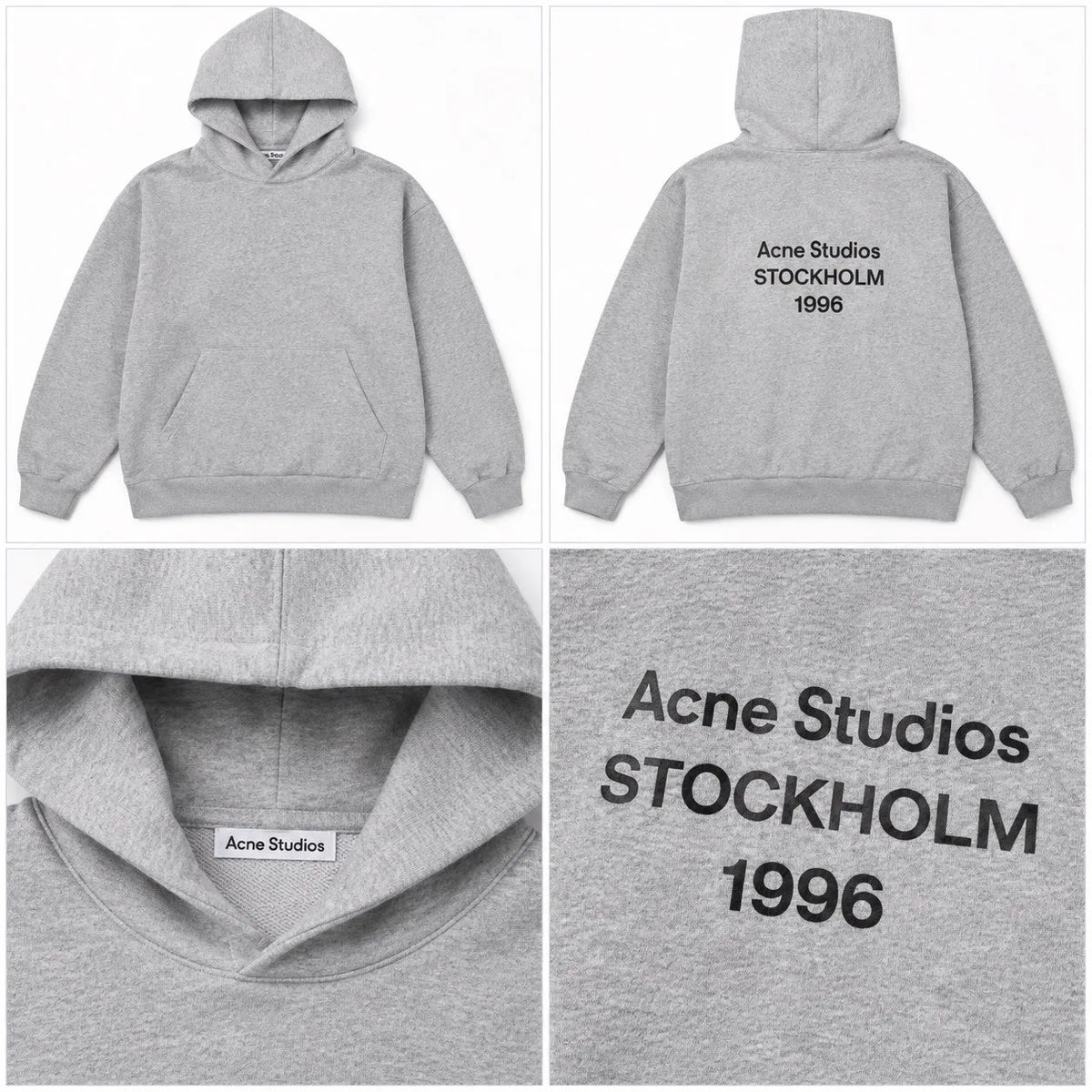 Acne Studios 1996 Logo Hoodie – Grey