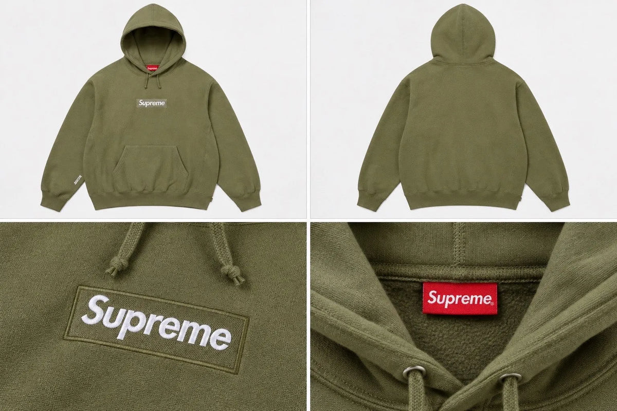 Supreme Box Logo hoodie Olive Green