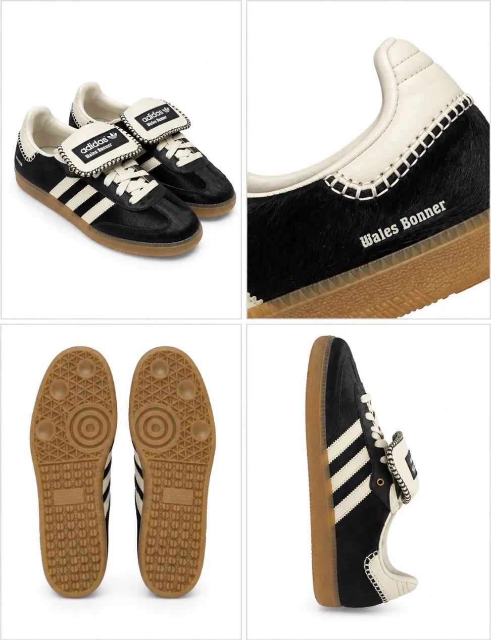 adidas x Wales Bonner Samba – Black / Cream