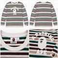 BAPE Striped Long Sleeve – Brown/Green