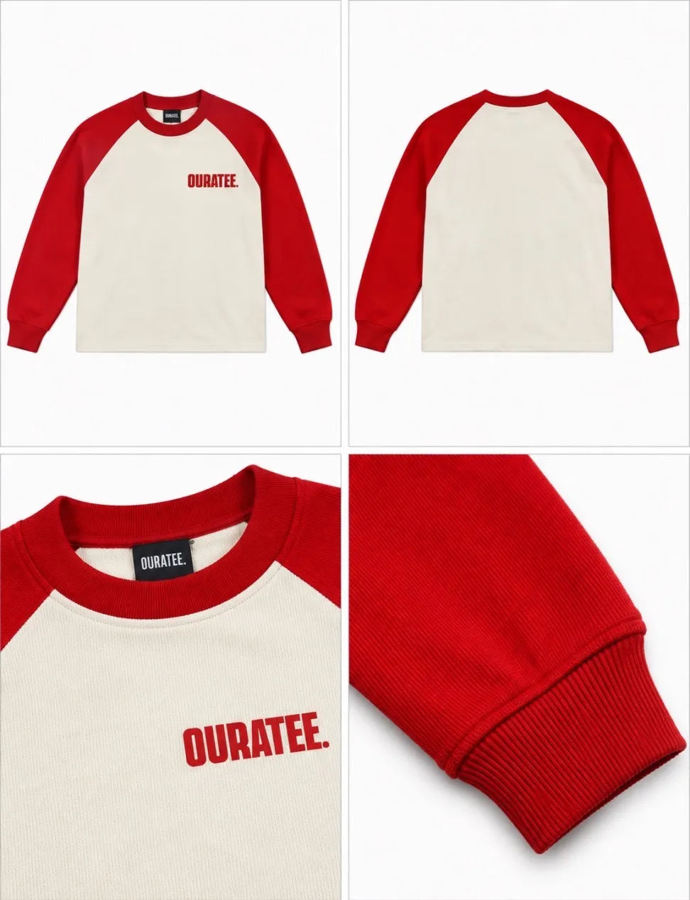 QURATEE Longsleeve Red & White
