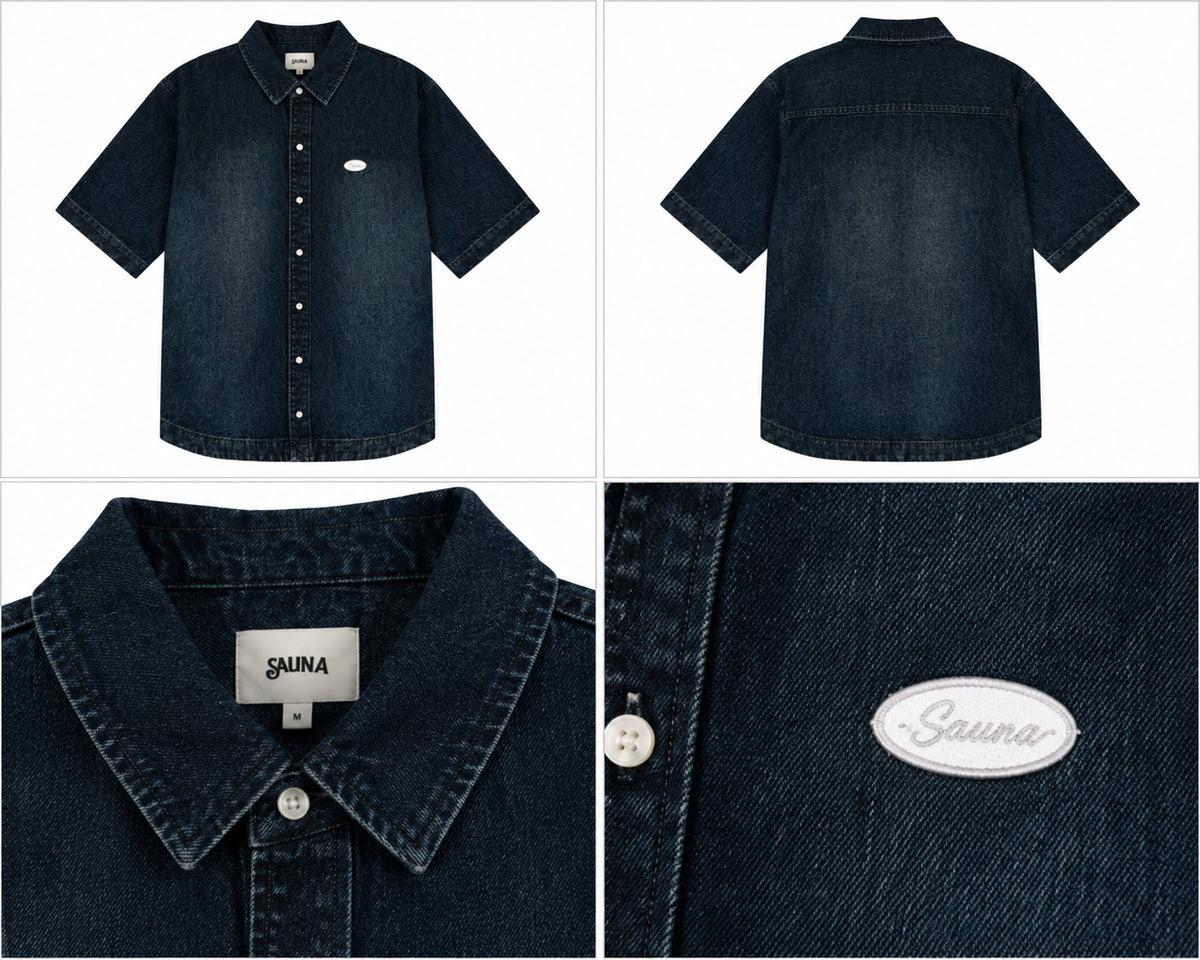 Sauna Denim S/S Shirt [Blue]